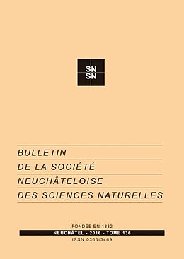 Livre Relié Bulletin de la Société Neuchâteloise des Sciences Naturelles: No 136 de 