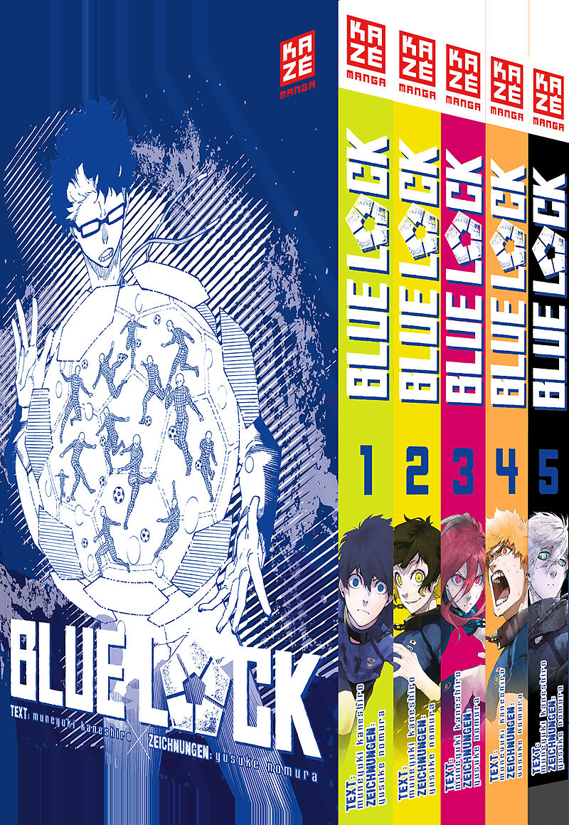 Blue Lock  Band 1-5 im Sammelschuber