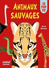 Kartonierter Einband Animaux sauvages : 10 pop-up von David Hawcock