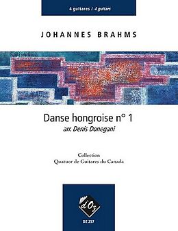 Johannes Brahms Notenblätter Danse hongroise no.1 pour 4 guitares