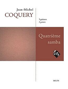 Jean-Michel Coquery Notenblätter Samba no.4 pour 3 guitares