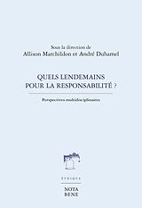 eBook (pdf) Quels lendemains pour la responsabilite ? de Marchildon Allison Marchildon, Smiley Marion Smiley, Strydom Piet Strydom