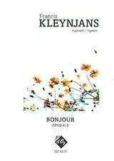 Francis Kleynjans Notenblätter Bonjour