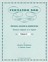 Fernando Sor Notenblätter Études, lecons et exercices vol.2