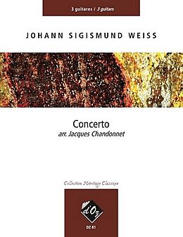 Johann Sigismund Weiss Notenblätter CONCERTO POUR 3 GUITARES