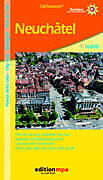 gefaltete (Land)Karte Neuchâtel cité tourisme 16000 von 