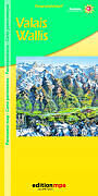 gefaltete (Land)Karte Valais / Wallis Panoramakarte von 