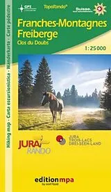 (Land)Karte Franches-Montagnes Freiberge 1:25 000 von 