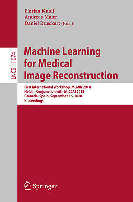 Kartonierter Einband Machine Learning for Medical Image Reconstruction von 