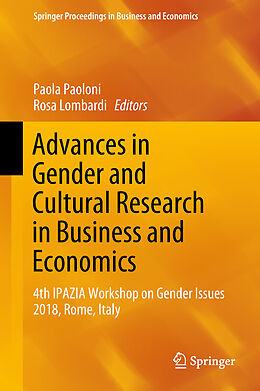 Fester Einband Advances in Gender and Cultural Research in Business and Economics von 