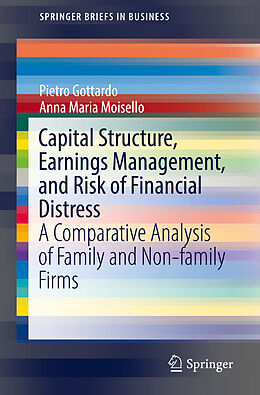Couverture cartonnée Capital Structure, Earnings Management, and Risk of Financial Distress de Anna Maria Moisello, Pietro Gottardo