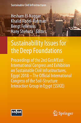 Couverture cartonnée Sustainability Issues for the Deep Foundations de 