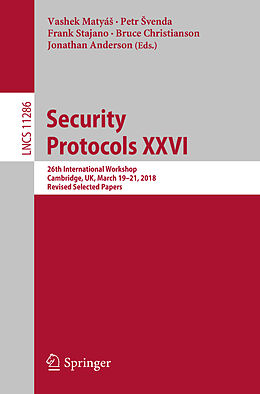 Kartonierter Einband Security Protocols XXVI von 