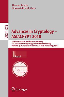 Kartonierter Einband Advances in Cryptology   ASIACRYPT 2018 von 