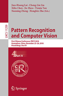 Couverture cartonnée Pattern Recognition and Computer Vision de 