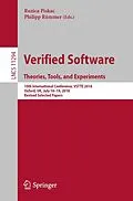 E-Book (pdf) Verified Software. Theories, Tools, and Experiments von 