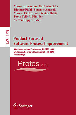 Couverture cartonnée Product-Focused Software Process Improvement de 