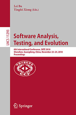 Kartonierter Einband Software Analysis, Testing, and Evolution von 