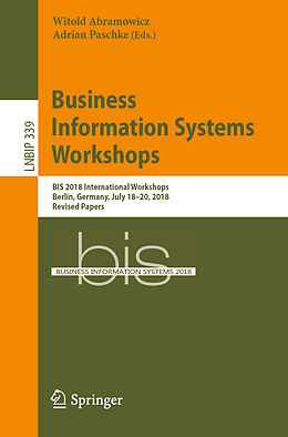 Couverture cartonnée Business Information Systems Workshops de 