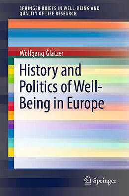 eBook (pdf) History and Politics of Well-Being in Europe de Wolfgang Glatzer