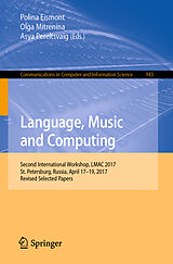 Couverture cartonnée Language, Music and Computing de 