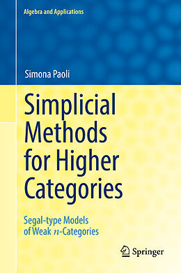 Livre Relié Simplicial Methods for Higher Categories de Simona Paoli