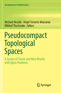 Couverture cartonnée Pseudocompact Topological Spaces de 