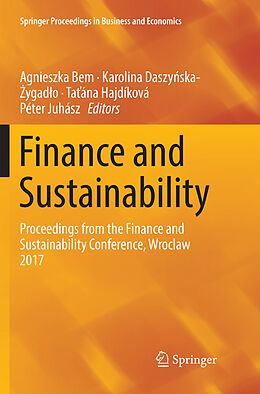 Couverture cartonnée Finance and Sustainability de 