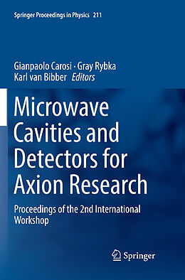 Couverture cartonnée Microwave Cavities and Detectors for Axion Research de 