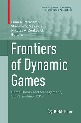 Kartonierter Einband Frontiers of Dynamic Games von 