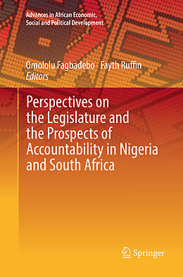 Couverture cartonnée Perspectives on the Legislature and the Prospects of Accountability in Nigeria and South Africa de 