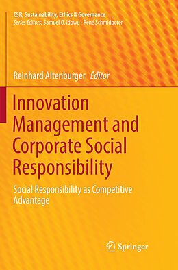 Couverture cartonnée Innovation Management and Corporate Social Responsibility de 
