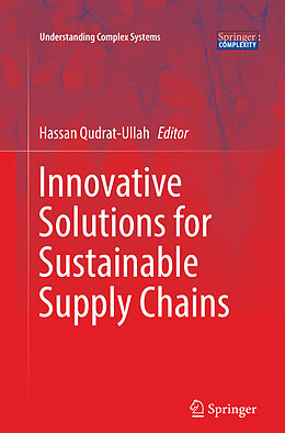 Couverture cartonnée Innovative Solutions for Sustainable Supply Chains de 