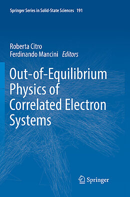 Couverture cartonnée Out-of-Equilibrium Physics of Correlated Electron Systems de 