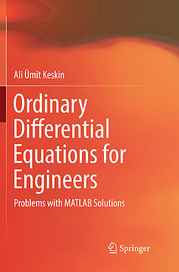 Couverture cartonnée Ordinary Differential Equations for Engineers de Ali Ümit Keskin