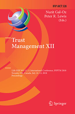 Kartonierter Einband Trust Management XII von 