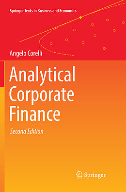 Couverture cartonnée Analytical Corporate Finance de Angelo Corelli