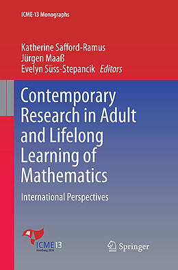 Couverture cartonnée Contemporary Research in Adult and Lifelong Learning of Mathematics de 