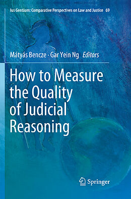 Couverture cartonnée How to Measure the Quality of Judicial Reasoning de 