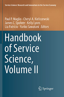 Couverture cartonnée Handbook of Service Science, Volume II de 