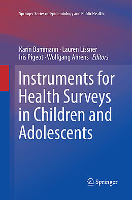 Couverture cartonnée Instruments for Health Surveys in Children and Adolescents de 