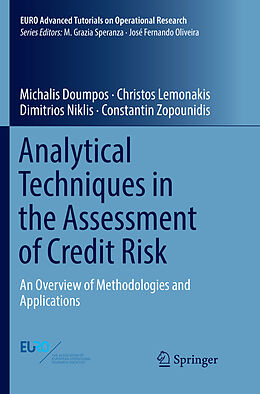 Couverture cartonnée Analytical Techniques in the Assessment of Credit Risk de Michalis Doumpos, Constantin Zopounidis, Dimitrios Niklis
