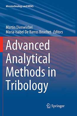 Couverture cartonnée Advanced Analytical Methods in Tribology de 