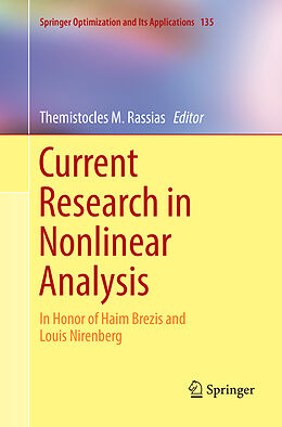Kartonierter Einband Current Research in Nonlinear Analysis von 