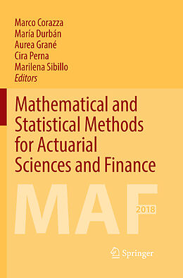 Couverture cartonnée Mathematical and Statistical Methods for Actuarial Sciences and Finance de 