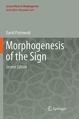 Couverture cartonnée Morphogenesis of the Sign de David Piotrowski