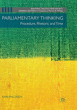 Couverture cartonnée Parliamentary Thinking de Kari Palonen