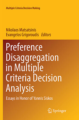 Kartonierter Einband Preference Disaggregation in Multiple Criteria Decision Analysis von 