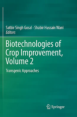 Couverture cartonnée Biotechnologies of Crop Improvement, Volume 2 de 