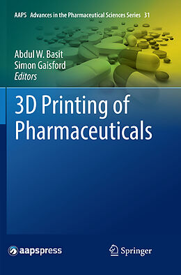 Couverture cartonnée 3D Printing of Pharmaceuticals de 